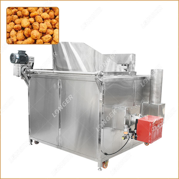 100 kg/h Peanut Burger Frying Machine