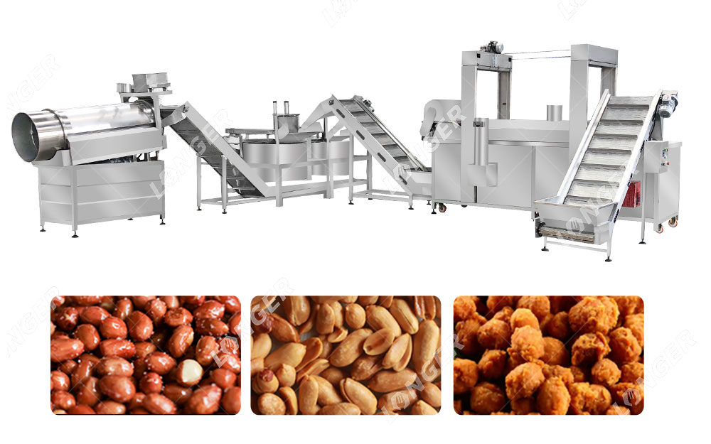 Continuous Peanut Frying Production Line